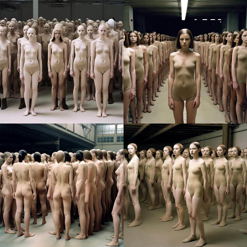 Vanessa Beecroft style, Midjourney V5, render 1 of 4