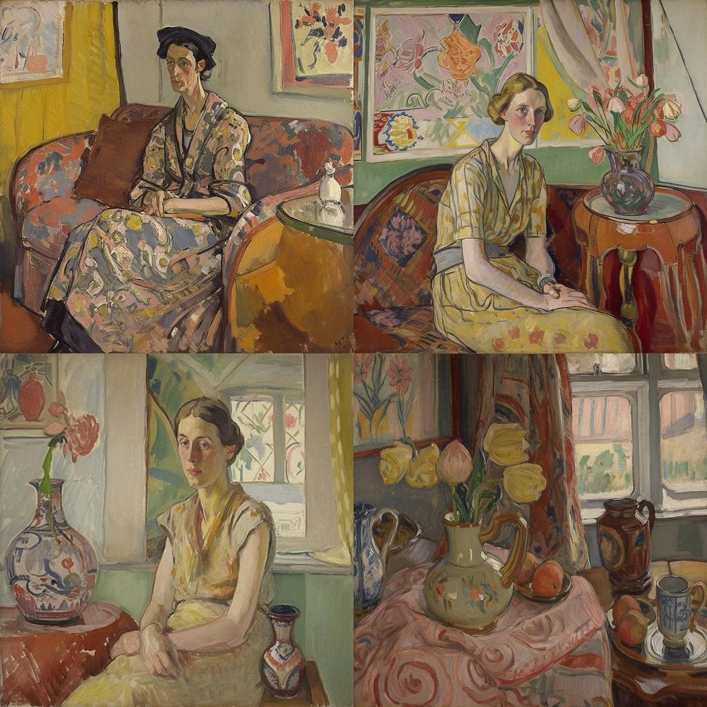 Vanessa Bell style, Midjourney V5, render 1 of 4