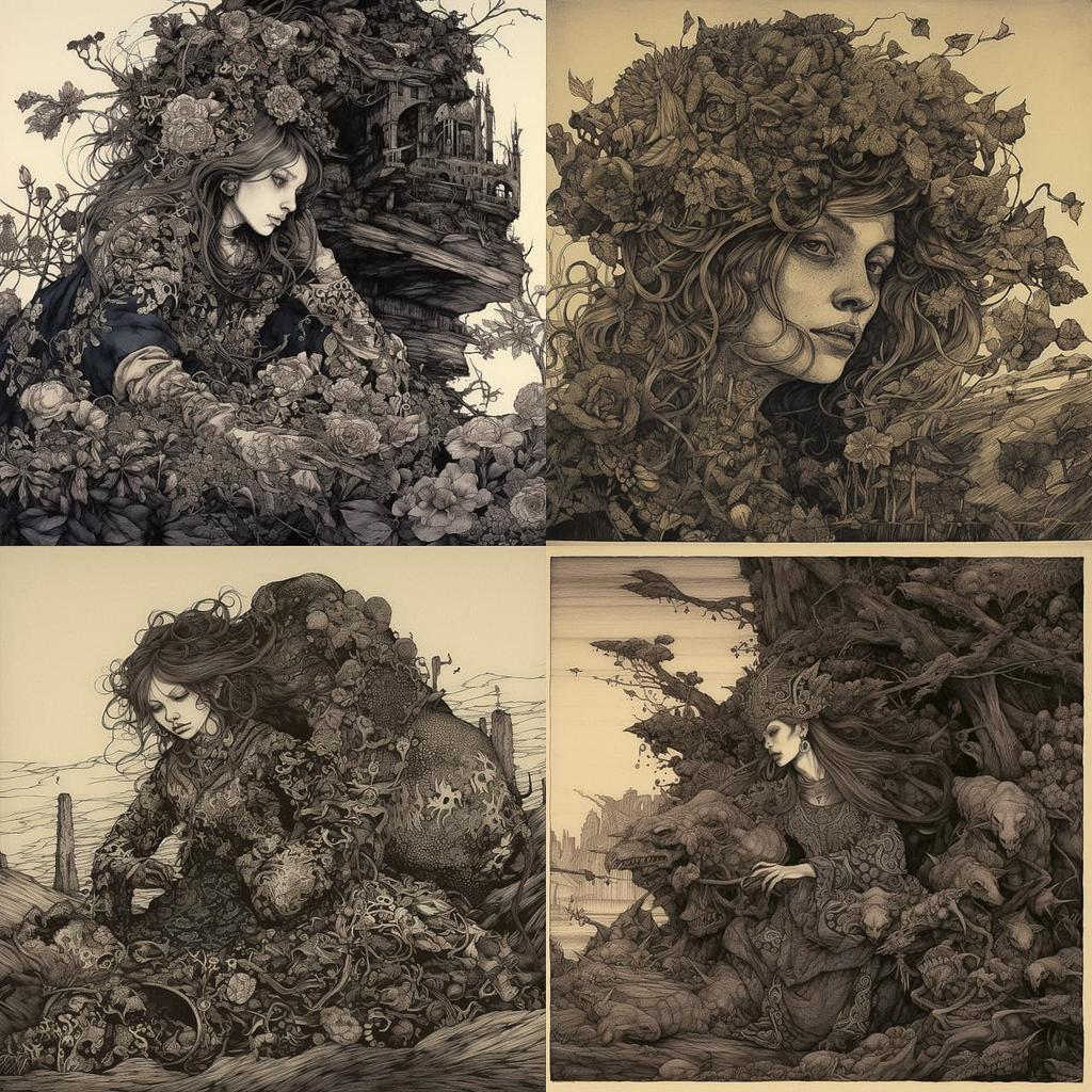 Vania Zouravliov style, Midjourney V5, render 1 of 4