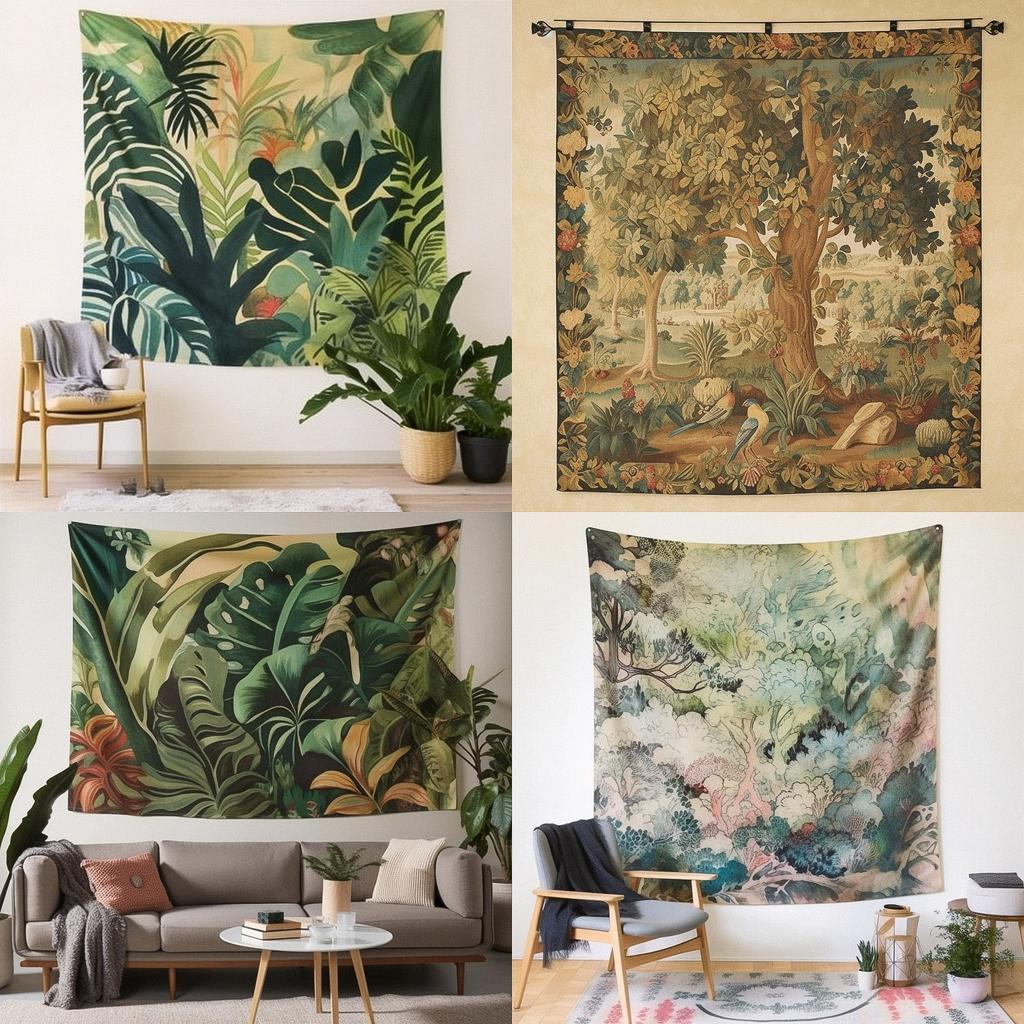Verdure tapestry style, Midjourney V5, render 1 of 4
