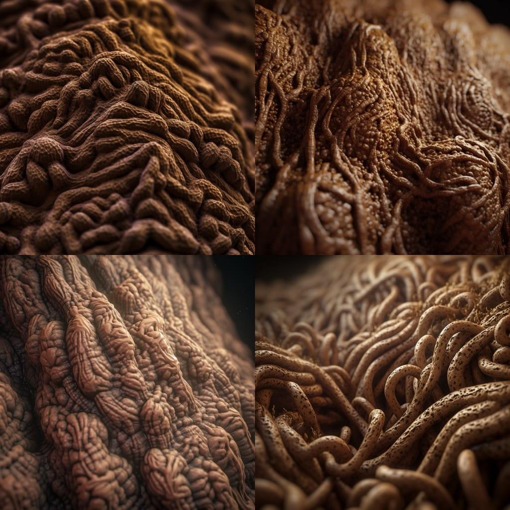 Vermiculation texture style, Midjourney V5, render 1 of 4