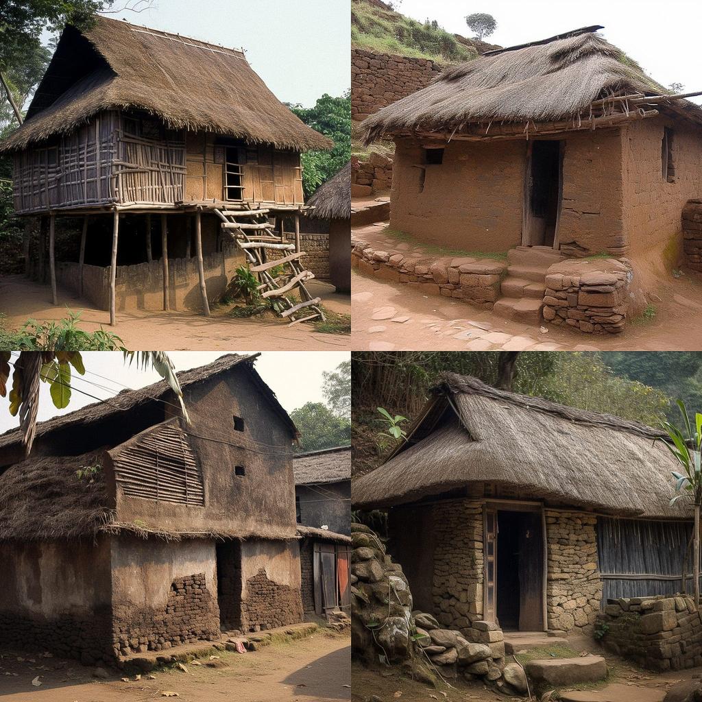 Vernacular architecture style, Midjourney V5, render 1 of 4