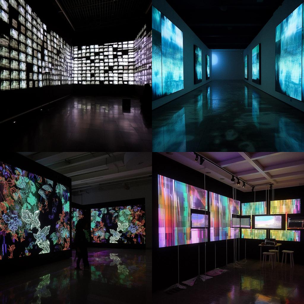 Video installation style, Midjourney V5, render 1 of 4