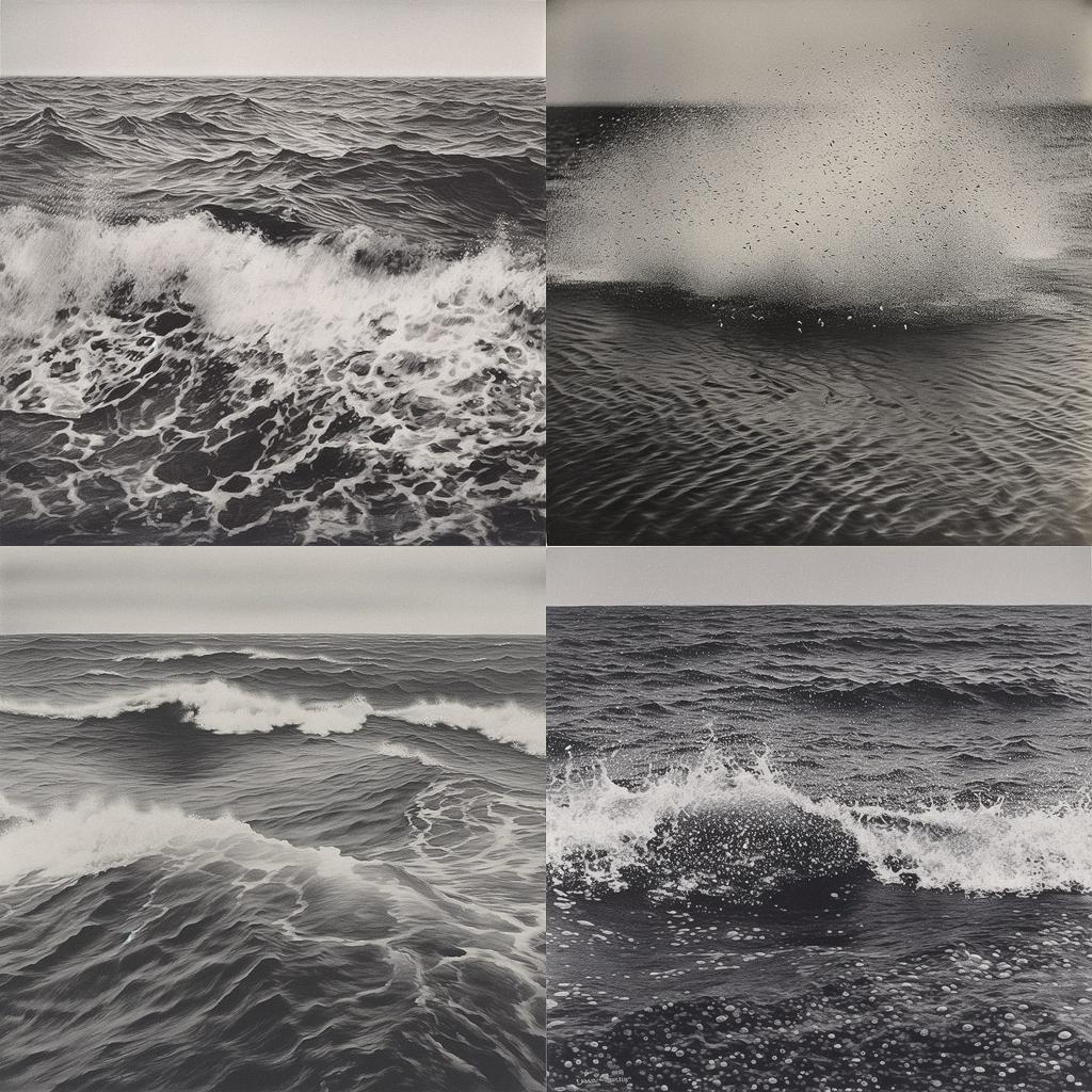 Vija Celmins style, Midjourney V5, render 1 of 4