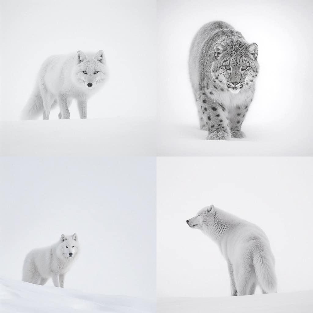Vincent Munier style, Midjourney V5, render 1 of 4