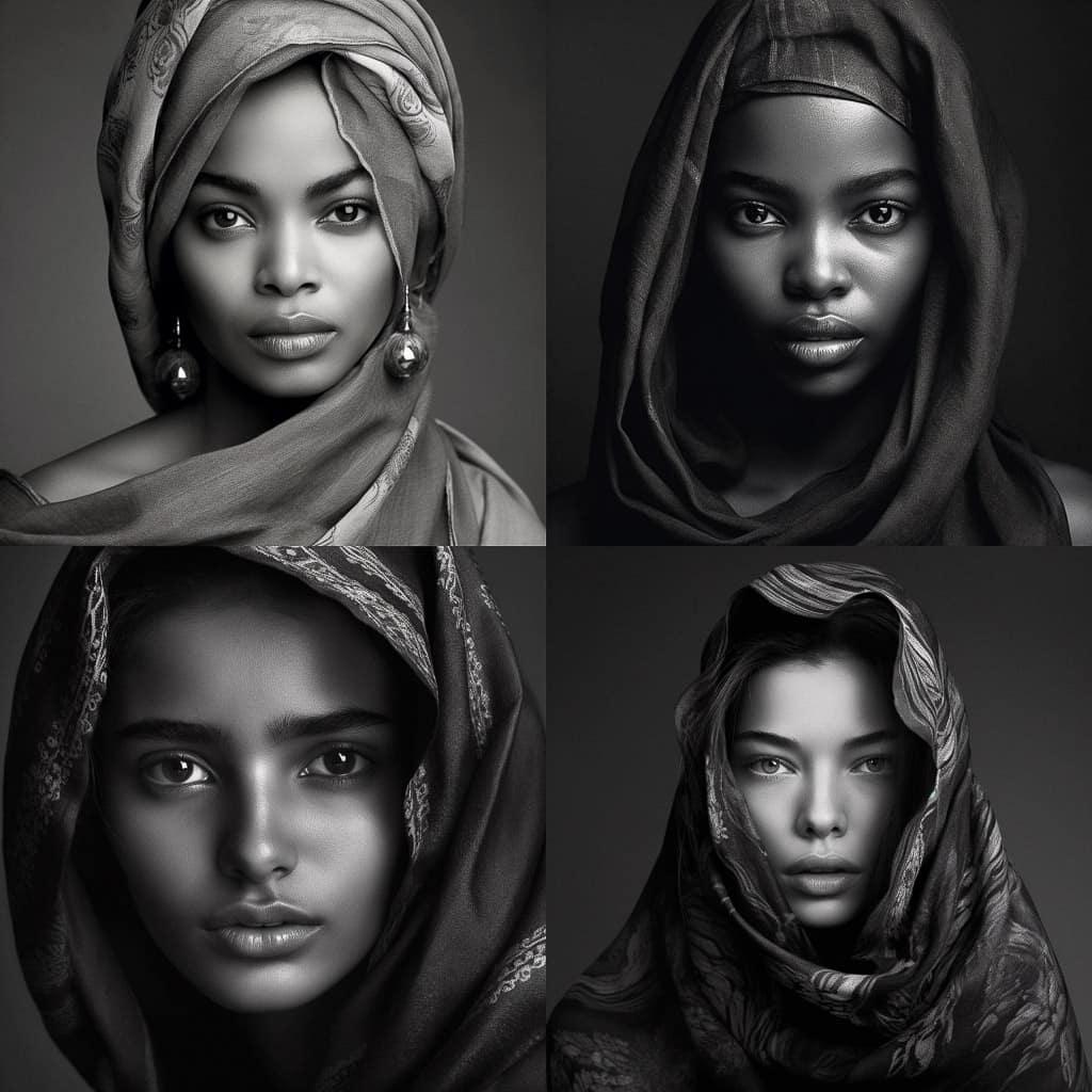 Vinoodh Matadin style, Midjourney V5, render 1 of 4