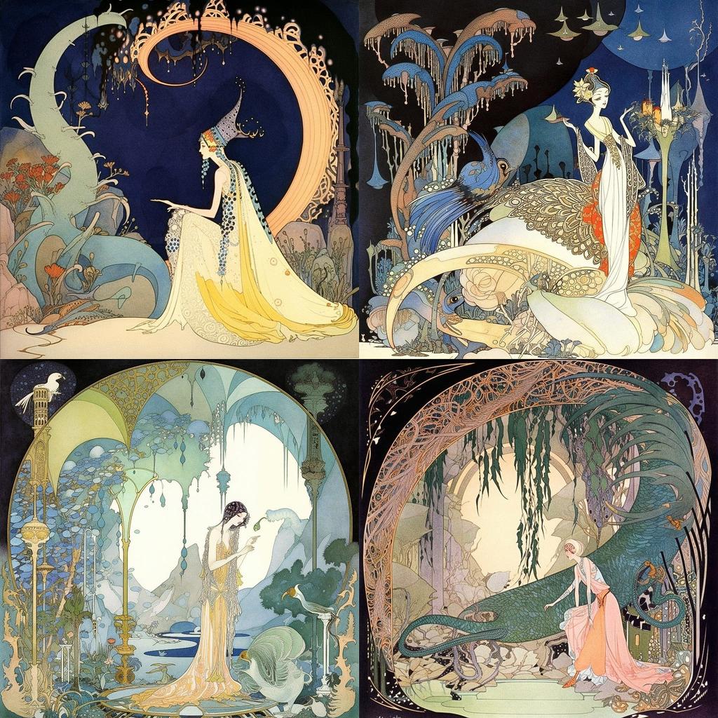 Virginia Frances Sterrett style, Midjourney V5, render 1 of 4