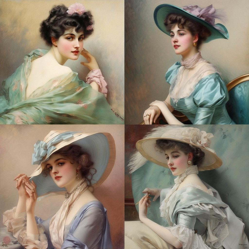 Vittorio Matteo Corcos style, Midjourney V5, render 1 of 4