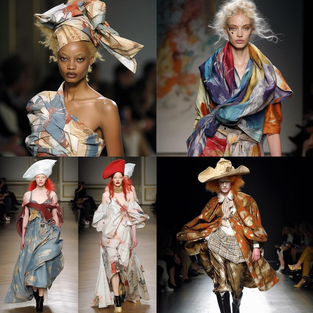Vivienne Westwood style, Midjourney V5, render 1 of 4