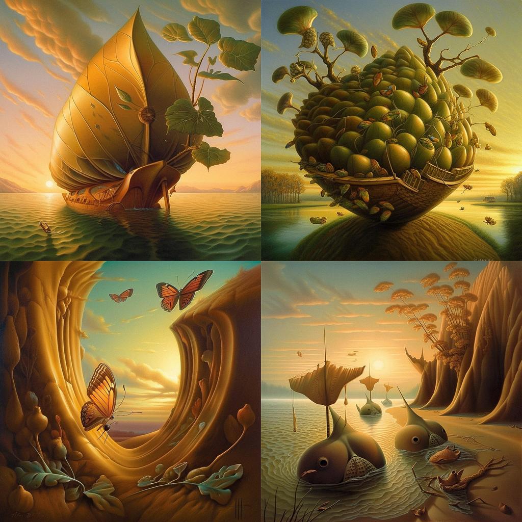 Vladimir Kush style, Midjourney V5, render 1 of 4
