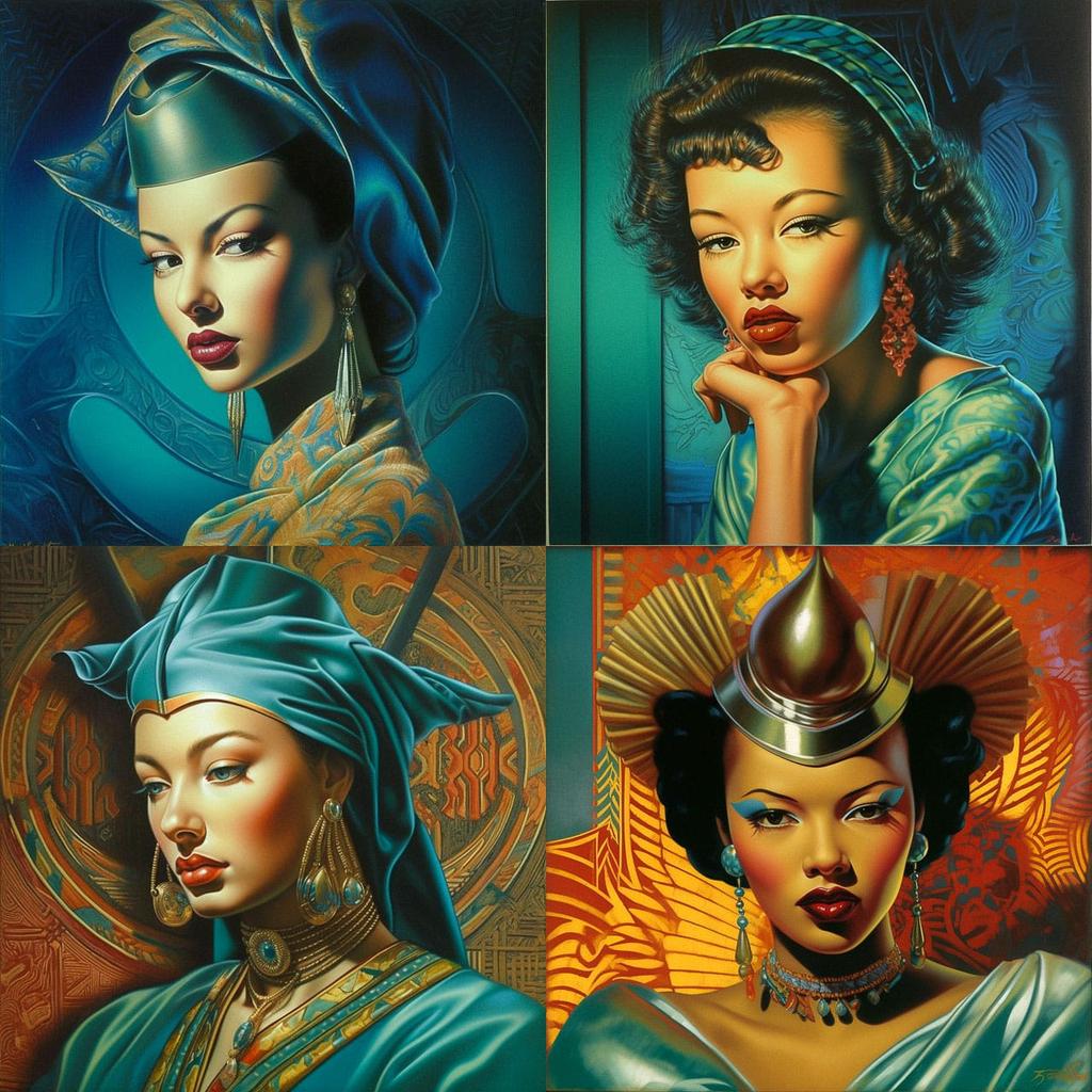 Vladimir Tretchikoff style, Midjourney V5, render 1 of 4