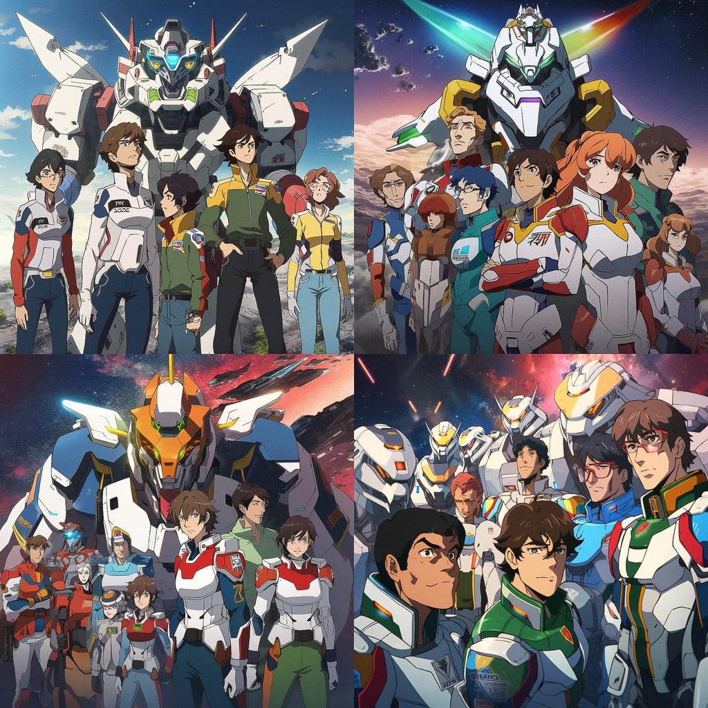 Voltron style, Midjourney V5, render 1 of 4
