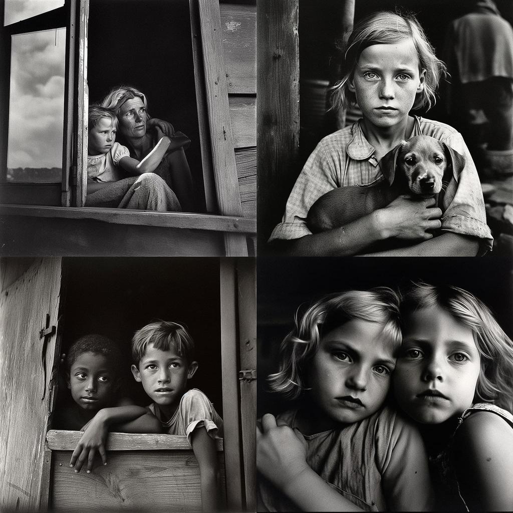 W. Eugene Smith style, Midjourney V5, render 1 of 4