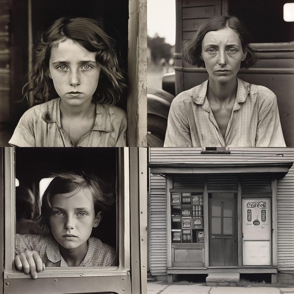 Walker Evans style, Midjourney V5, render 1 of 4