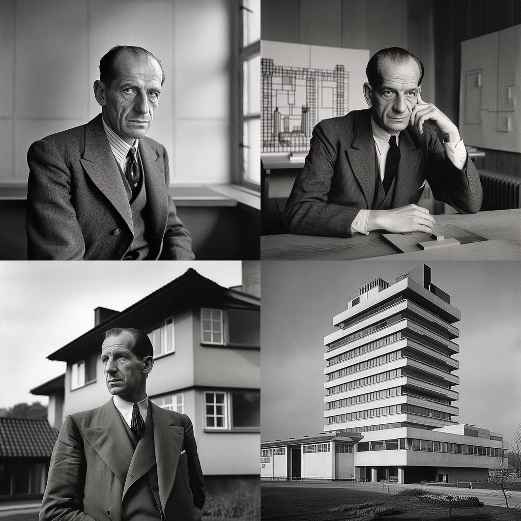 Walter Gropius style, Midjourney V5, render 1 of 4