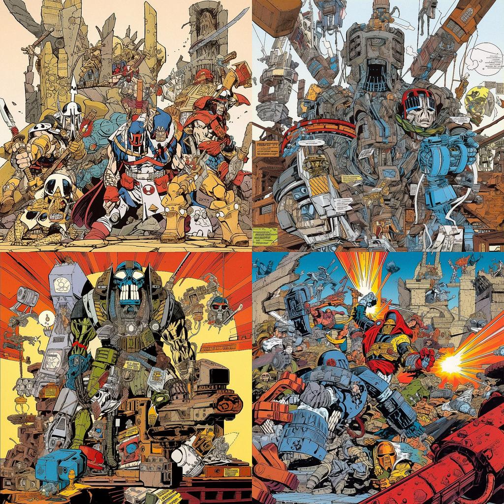 Walter Simonson style, Midjourney V5, render 1 of 4