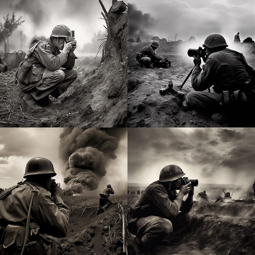 War photography style, Midjourney V5, render 1 of 4