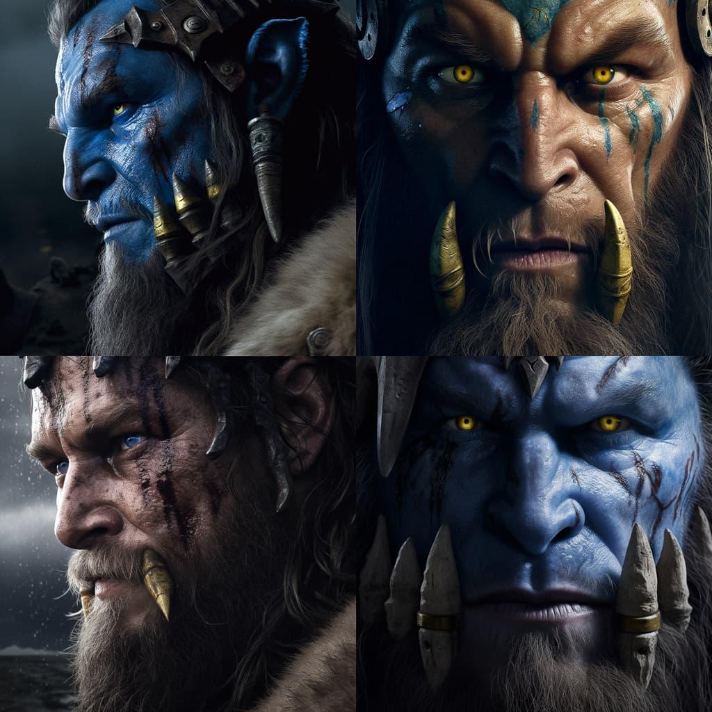 Warcraft style, Midjourney V5, render 1 of 4