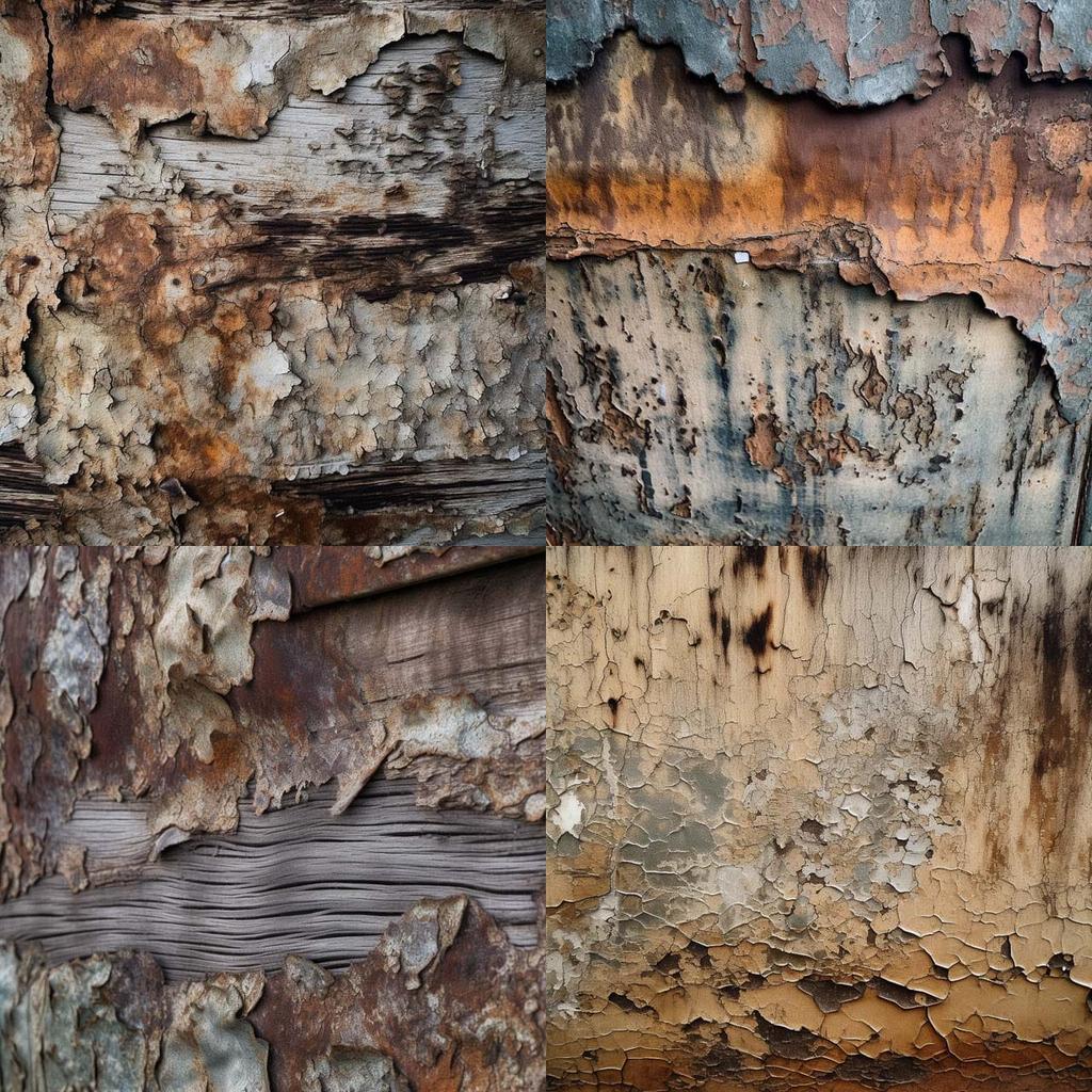 Weathered surface style, Midjourney V5, render 1 of 4