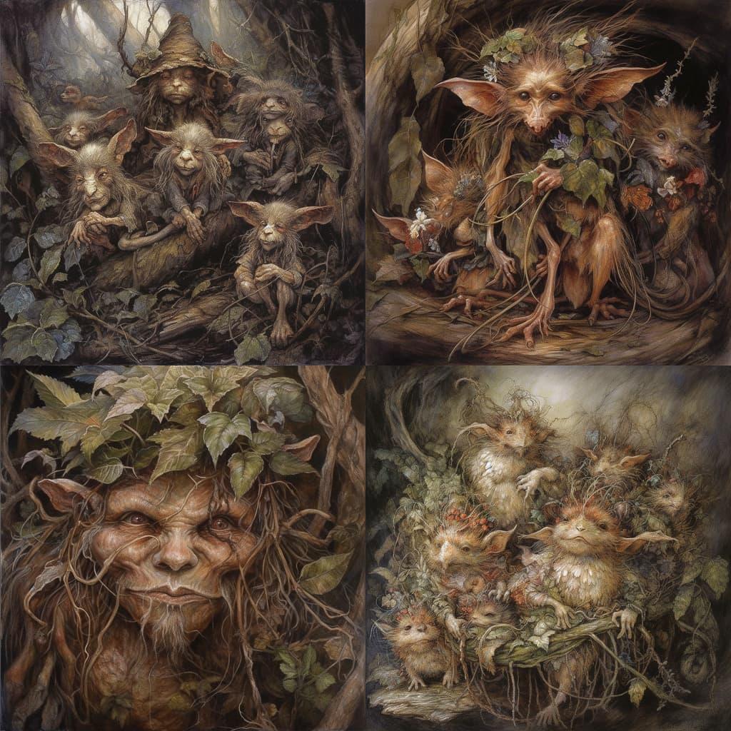 Wendy Froud style, Midjourney V5, render 1 of 4