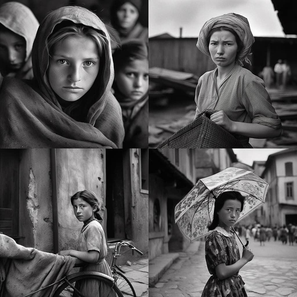 Werner Bischof style, Midjourney V5, render 1 of 4