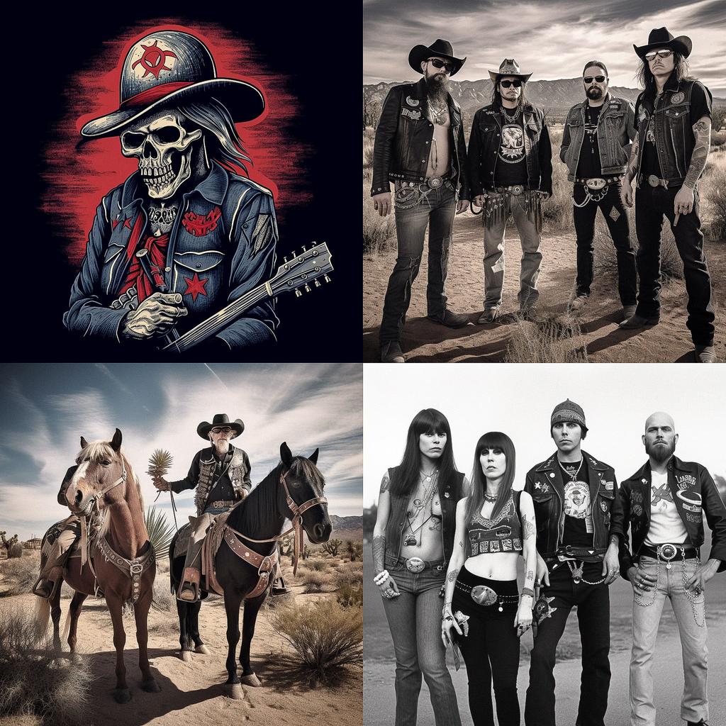 Westernpunk style, Midjourney V5, render 1 of 4