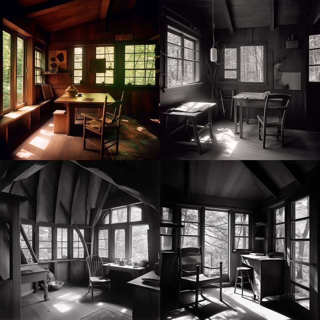 Wharton Esherick style, Midjourney V5, render 1 of 4