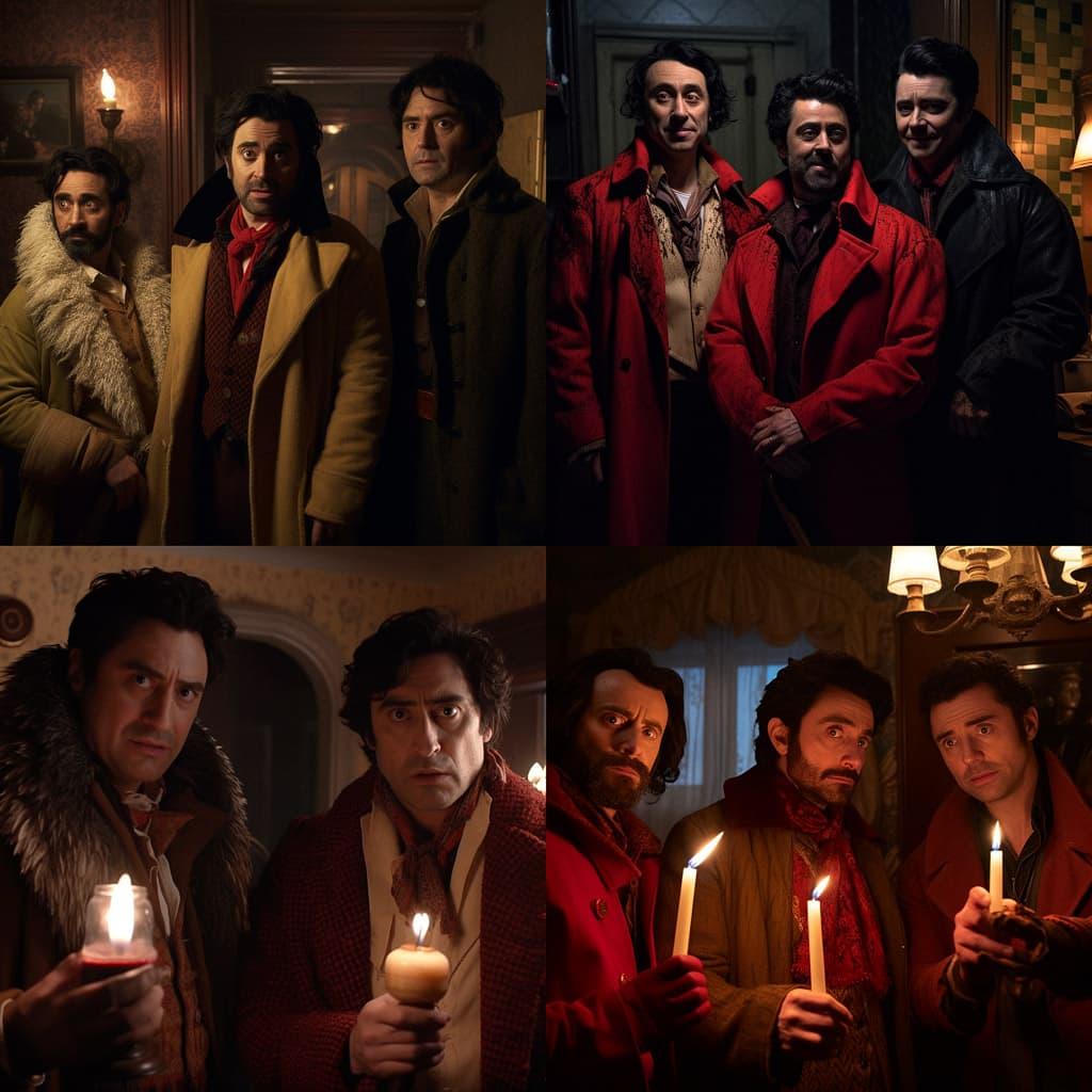 What We Do In The Shadows style, Midjourney V5, render 1 of 4