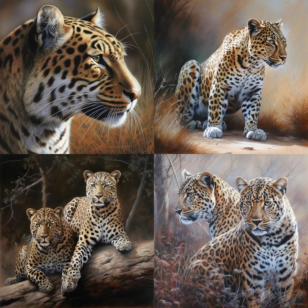Wildlife Art style, Midjourney V5, render 1 of 4