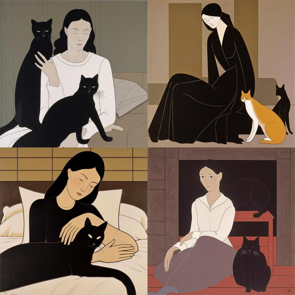 Will Barnet style, Midjourney V5, render 1 of 4