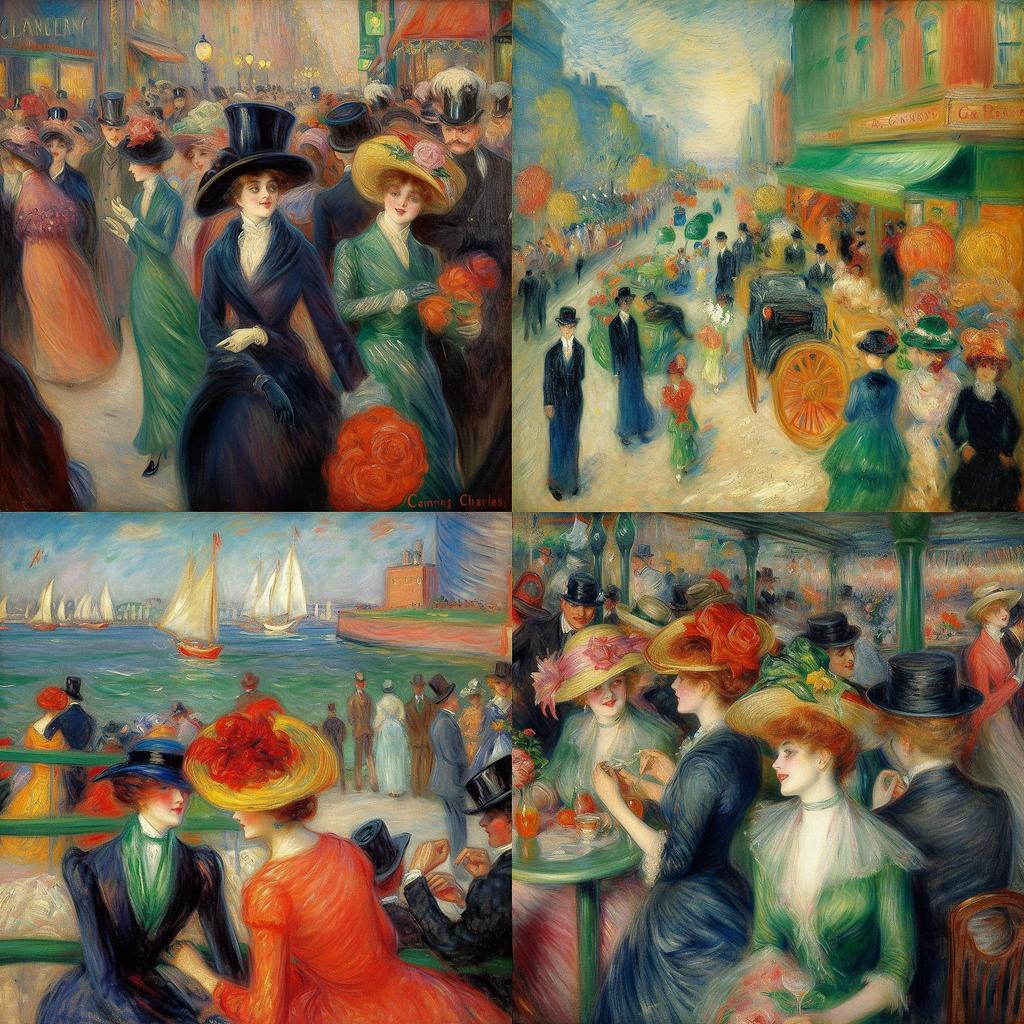 William James Glackens style, Midjourney V5, render 1 of 4