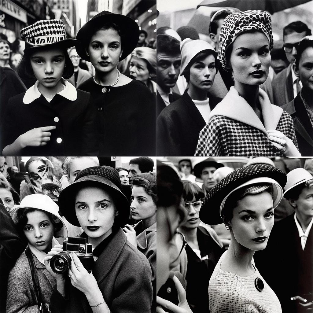 William Klein style, Midjourney V5, render 1 of 4