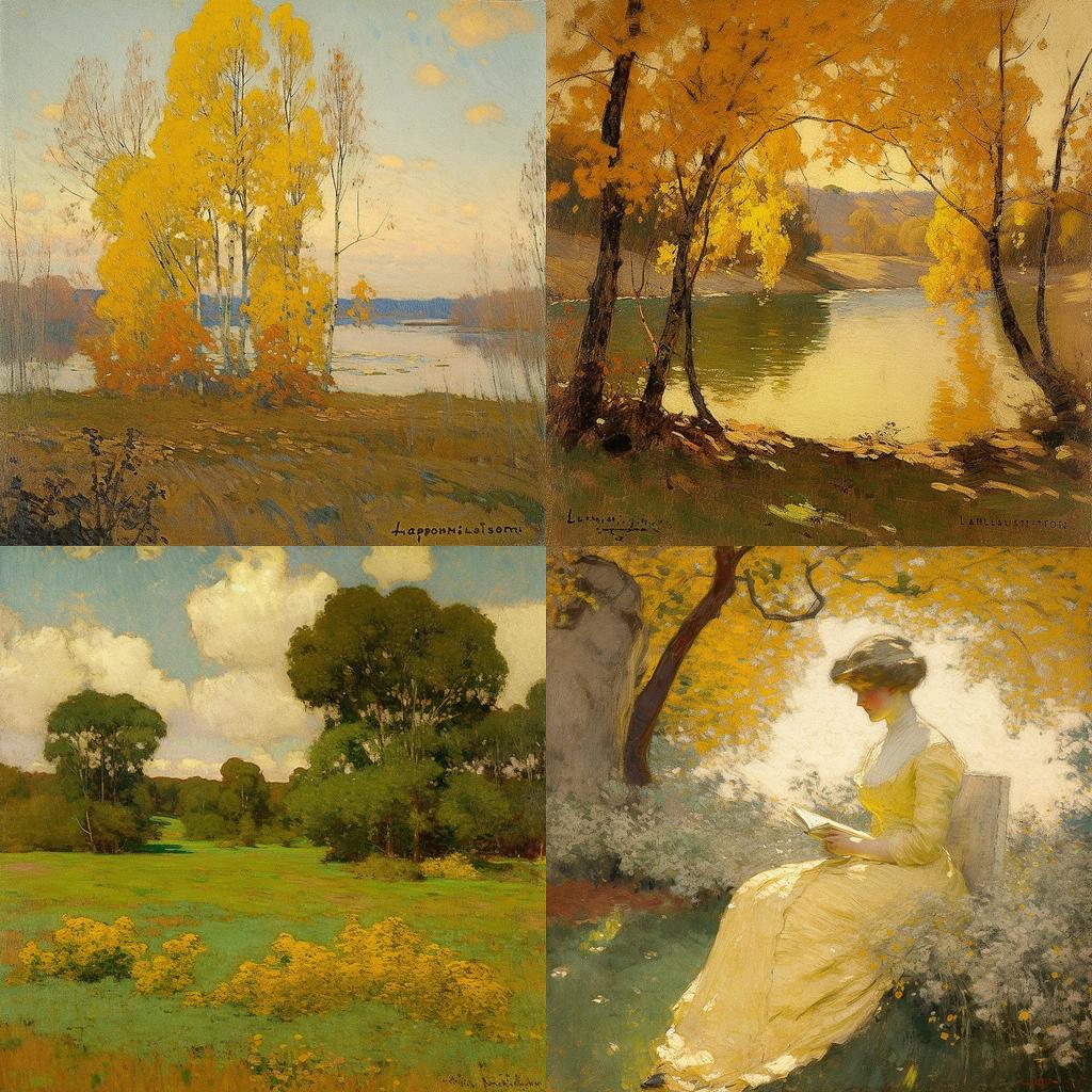 William Langson Lathrop style, Midjourney V5, render 1 of 4