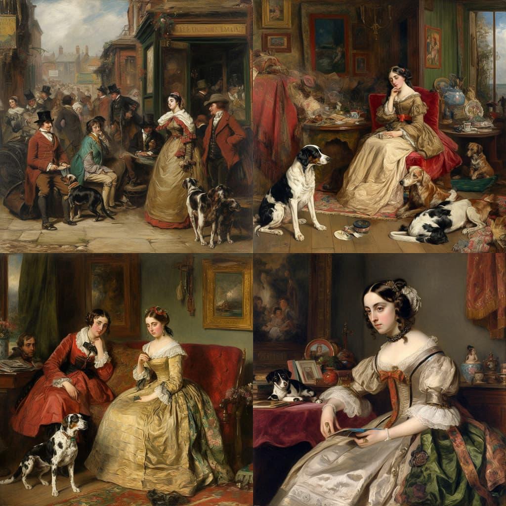 William Powell Frith style, Midjourney V5, render 1 of 4
