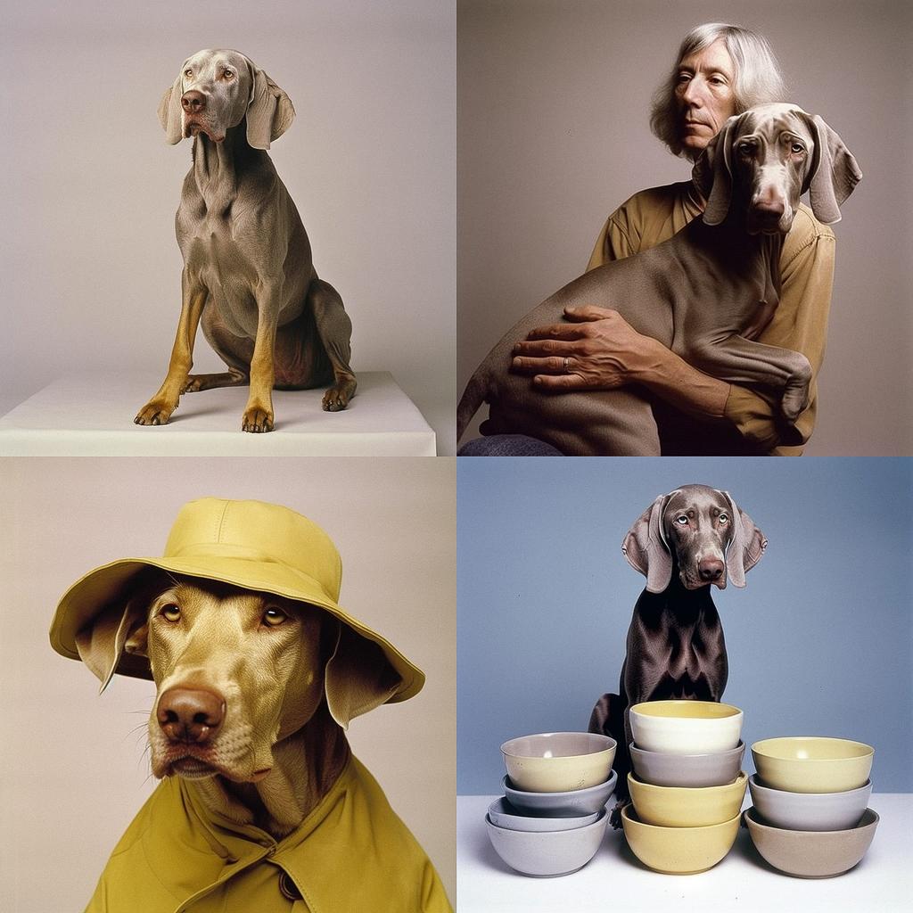 William Wegman style, Midjourney V5, render 1 of 4
