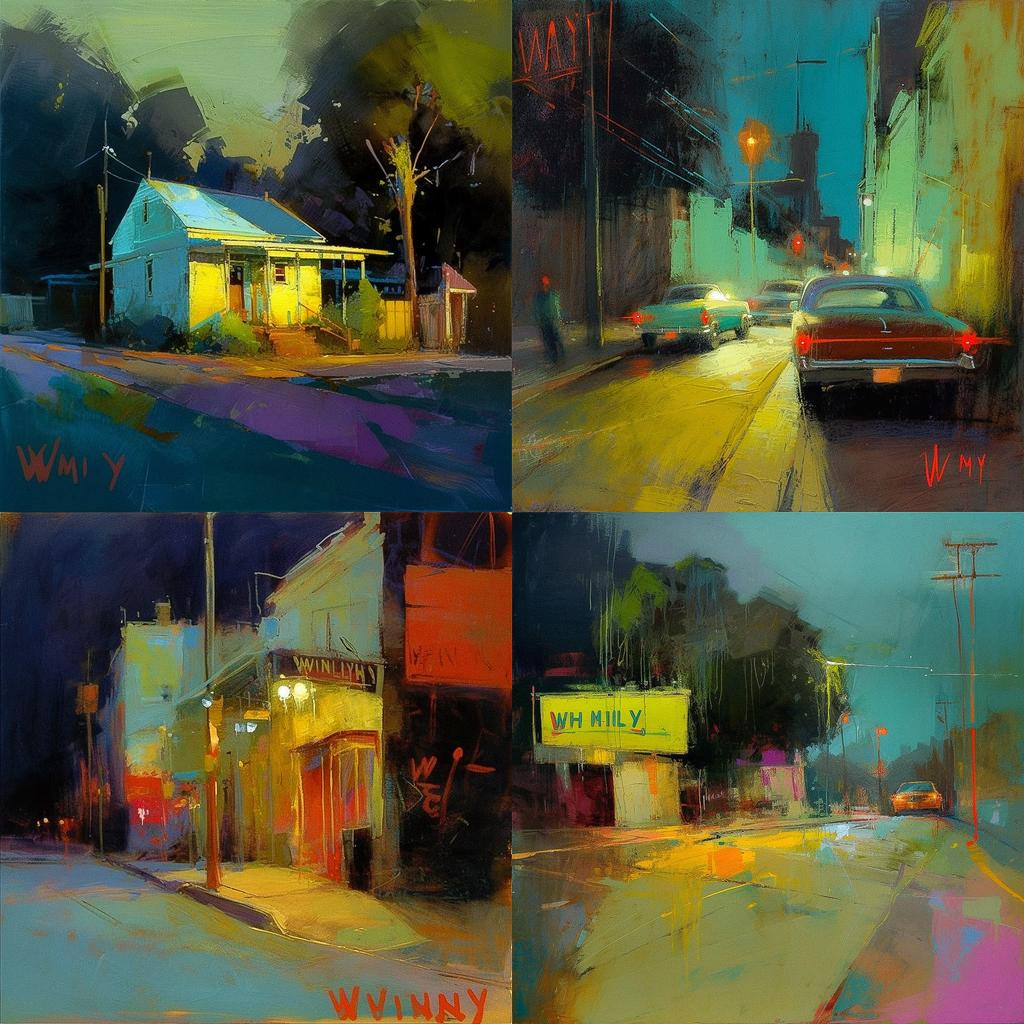 William Wray style, Midjourney V5, render 1 of 4