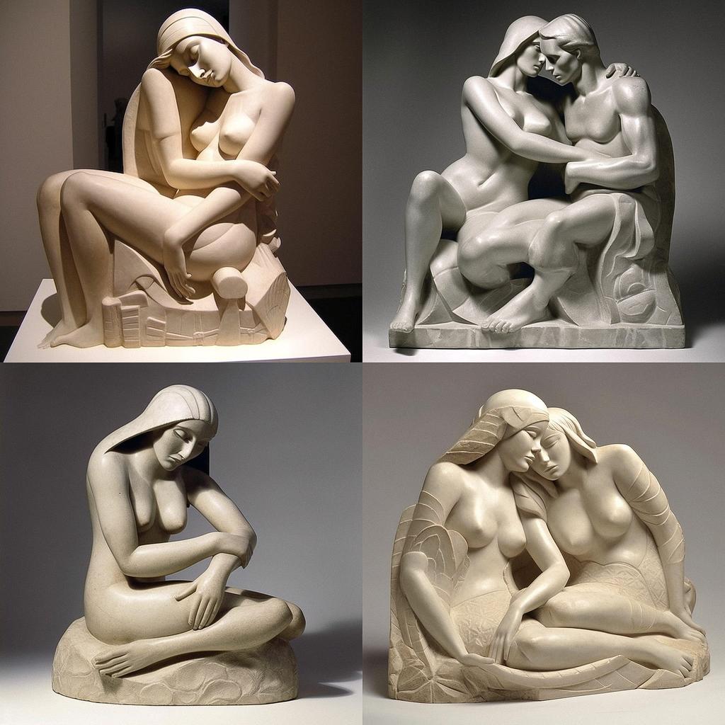 William Zorach style, Midjourney V5, render 1 of 4