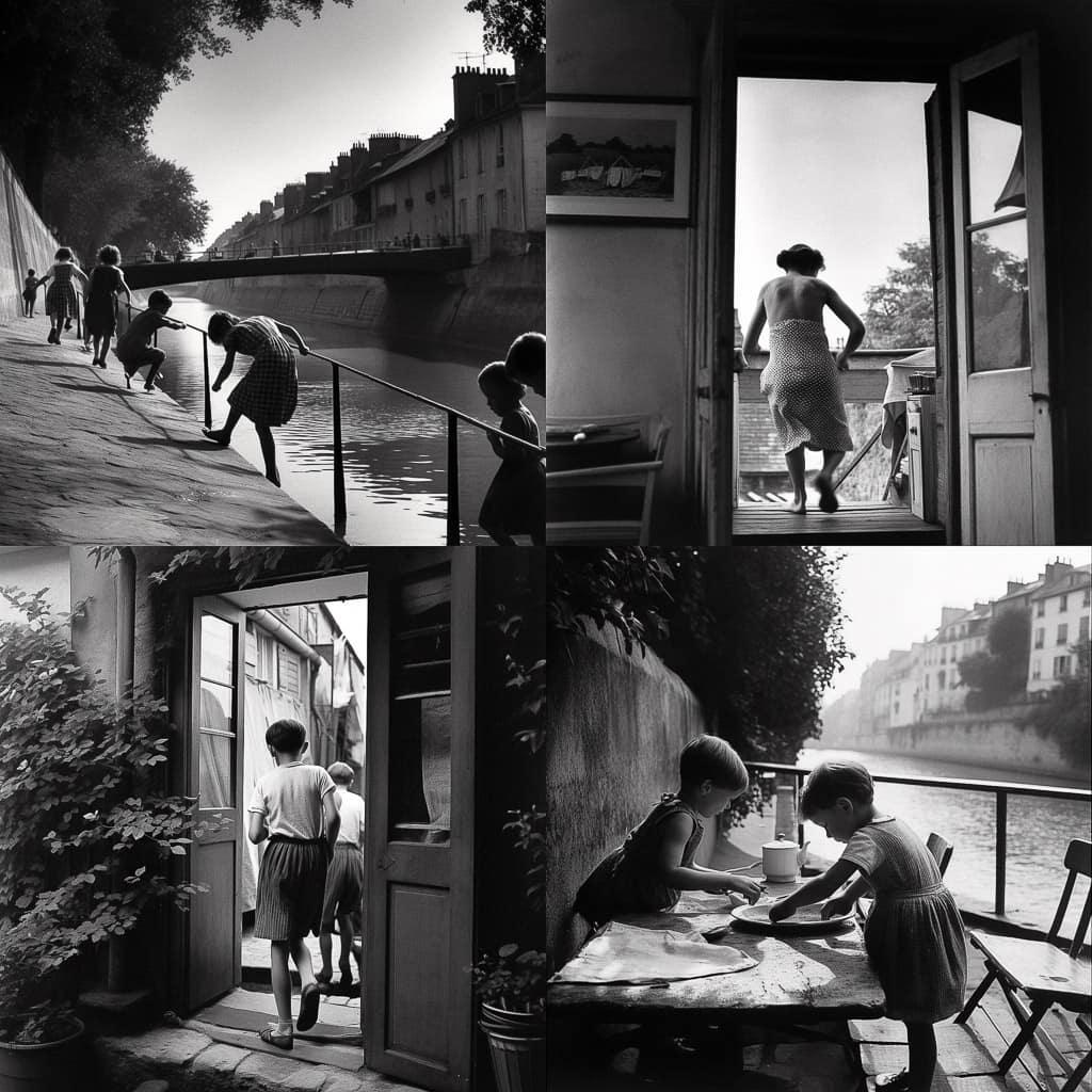 Willy Ronis style, Midjourney V5, render 1 of 4