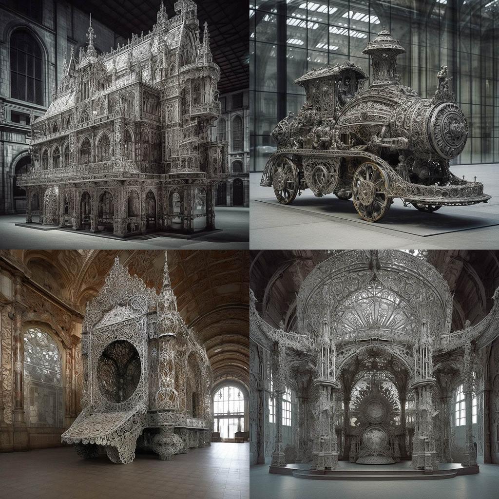 Wim Delvoye style, Midjourney V5, render 1 of 4