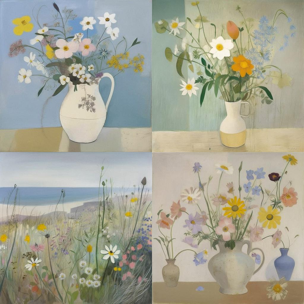 Winifred Nicholson style, Midjourney V5, render 1 of 4