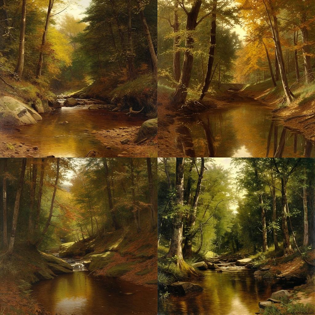 Worthington Whittredge style, Midjourney V5, render 1 of 4