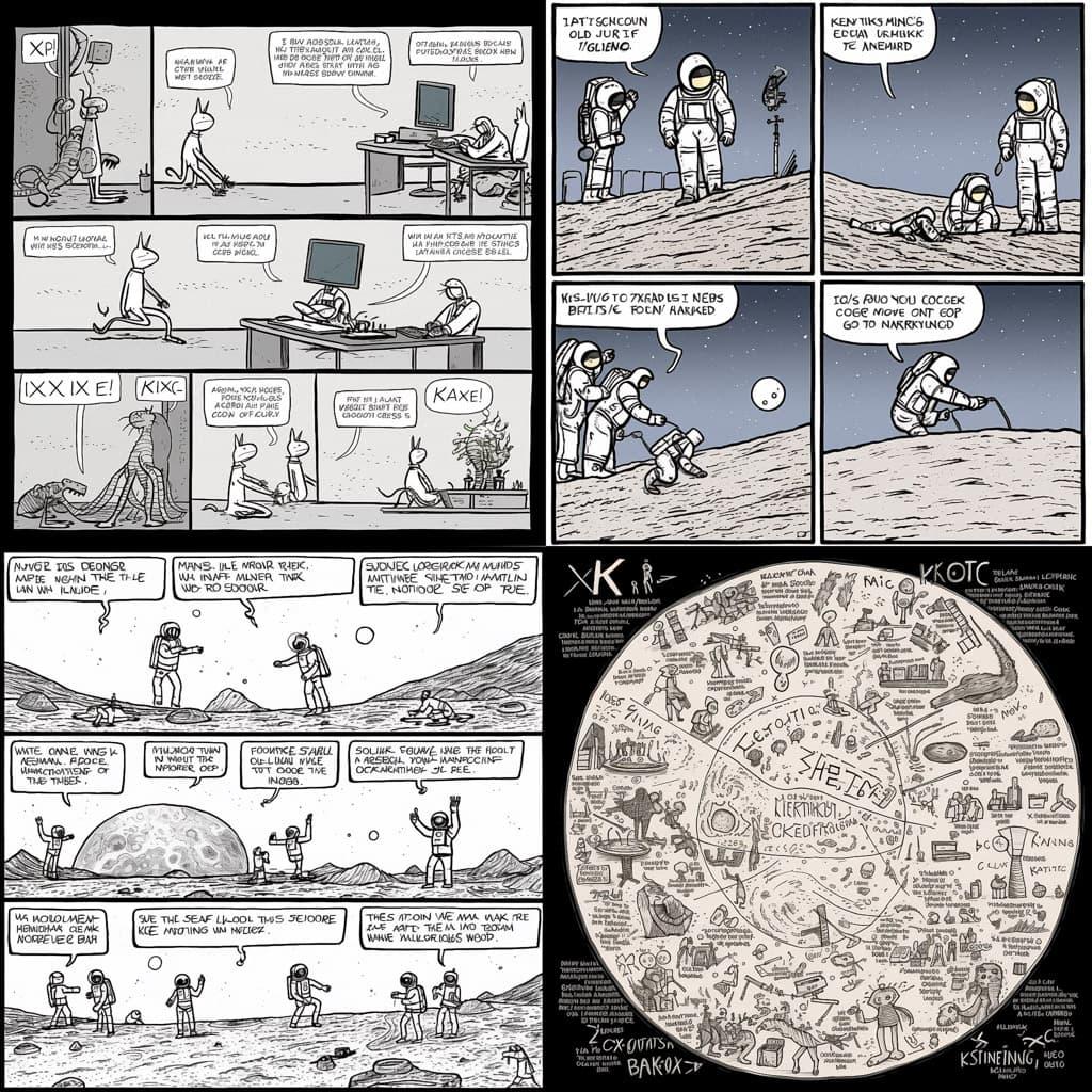 Xkcd style, Midjourney V5, render 1 of 4