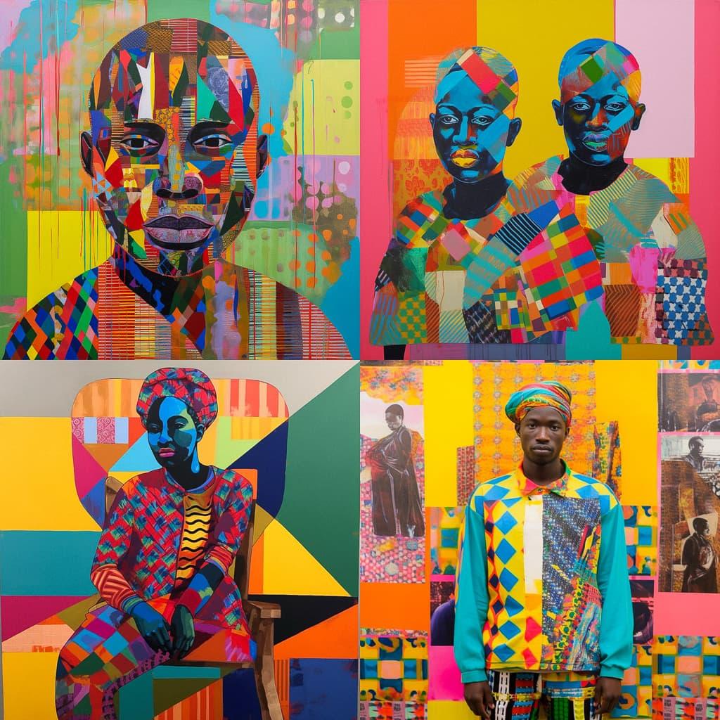 Yinka Ilori style, Midjourney V5, render 1 of 4