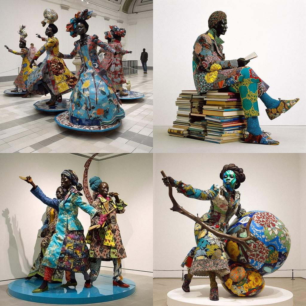 Yinka Shonibare style, Midjourney V5, render 1 of 4