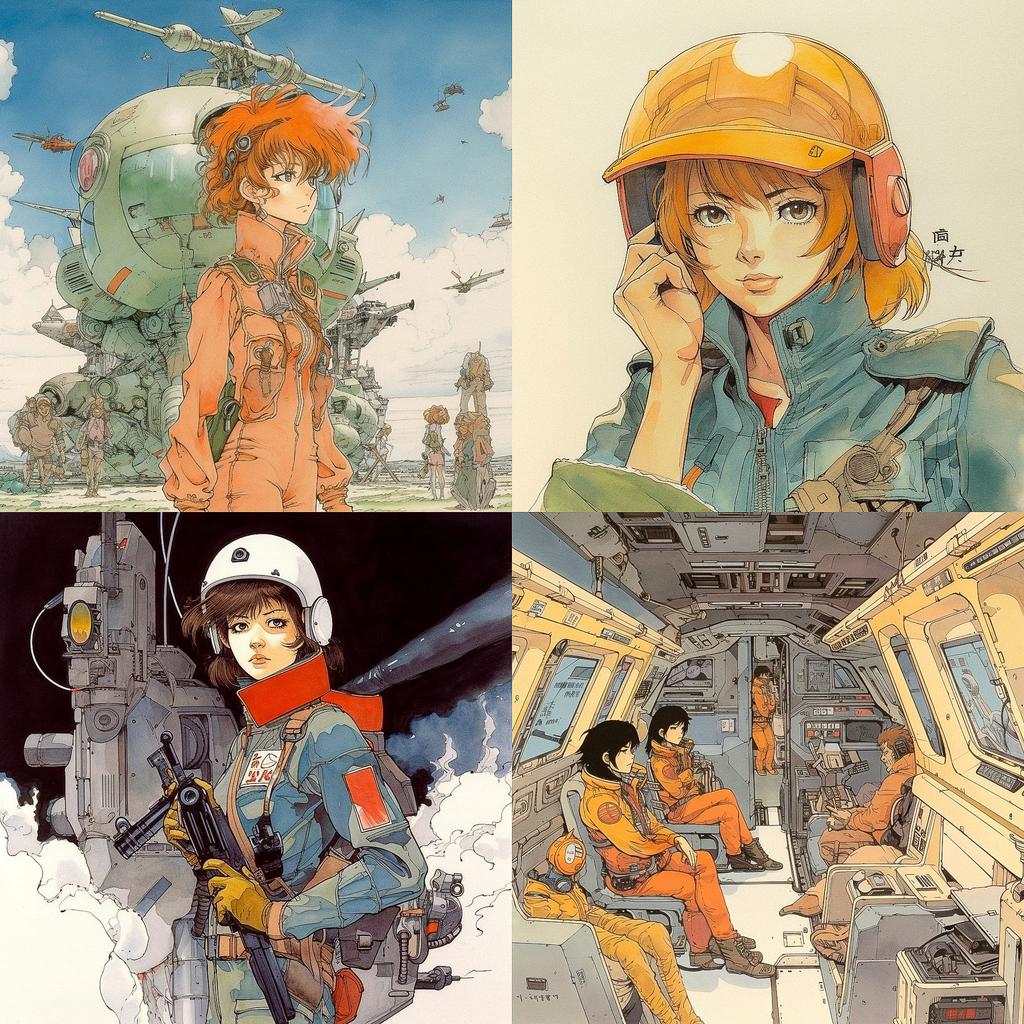 Yoshiyuki Tomino style, Midjourney V5, render 1 of 4