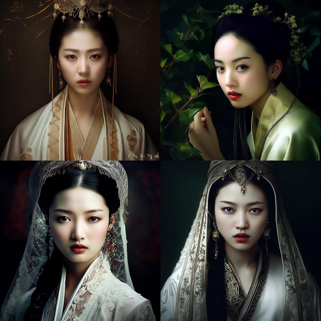 Zhang Jingna style, Midjourney V5, render 1 of 4