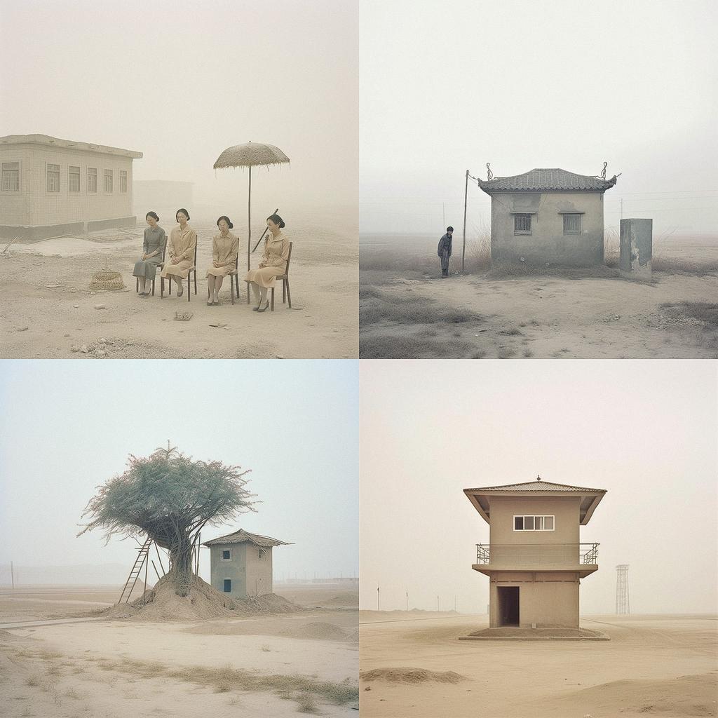 Zhang Kechun style, Midjourney V5, render 1 of 4