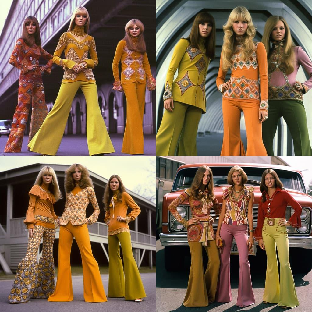 1970s fashion style, Midjourney V5.1, render 1 of 4