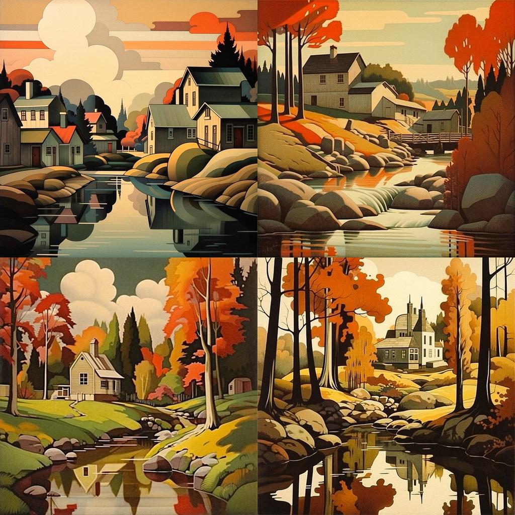A. J. Casson style, Midjourney V5.1, render 1 of 4