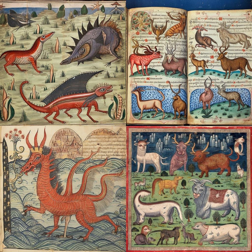 Aberdeen Bestiary style, Midjourney V5.1, render 1 of 4